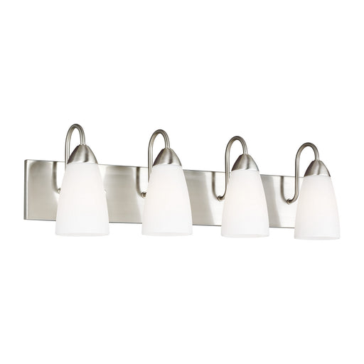 Myhouse Lighting Generation Lighting - 4420204-962 - Four Light Wall / Bath - Seville - Brushed Nickel