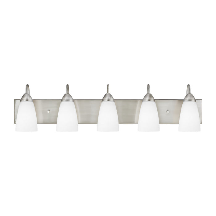 Myhouse Lighting Generation Lighting - 4420205-962 - Five Light Wall / Bath - Seville - Brushed Nickel