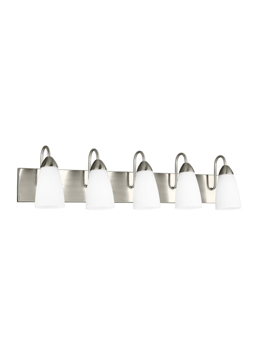 Myhouse Lighting Generation Lighting - 4420205EN3-962 - Five Light Wall / Bath - Seville - Brushed Nickel