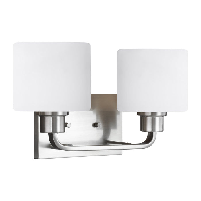 Myhouse Lighting Generation Lighting - 4428802-962 - Two Light Wall / Bath - Canfield - Brushed Nickel