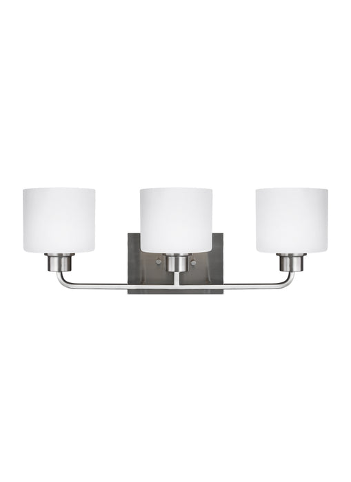 Myhouse Lighting Generation Lighting - 4428803-962 - Three Light Wall / Bath - Canfield - Brushed Nickel