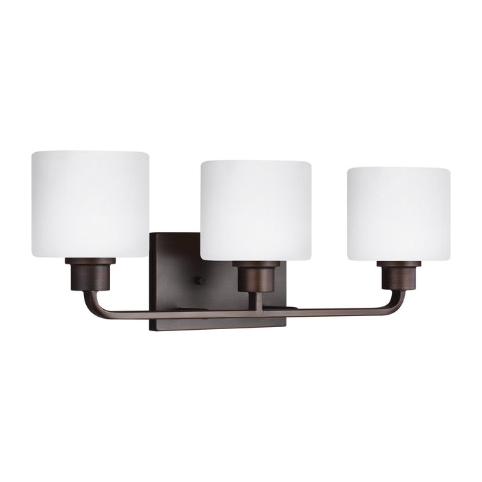 Myhouse Lighting Generation Lighting - 4428803EN3-710 - Three Light Wall / Bath - Canfield - Bronze