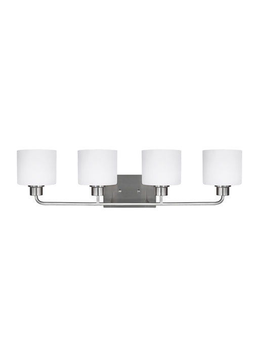 Myhouse Lighting Generation Lighting - 4428804-962 - Four Light Wall / Bath - Canfield - Brushed Nickel