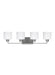 Myhouse Lighting Generation Lighting - 4428804-962 - Four Light Wall / Bath - Canfield - Brushed Nickel