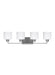 Myhouse Lighting Generation Lighting - 4428804EN3-962 - Four Light Wall / Bath - Canfield - Brushed Nickel