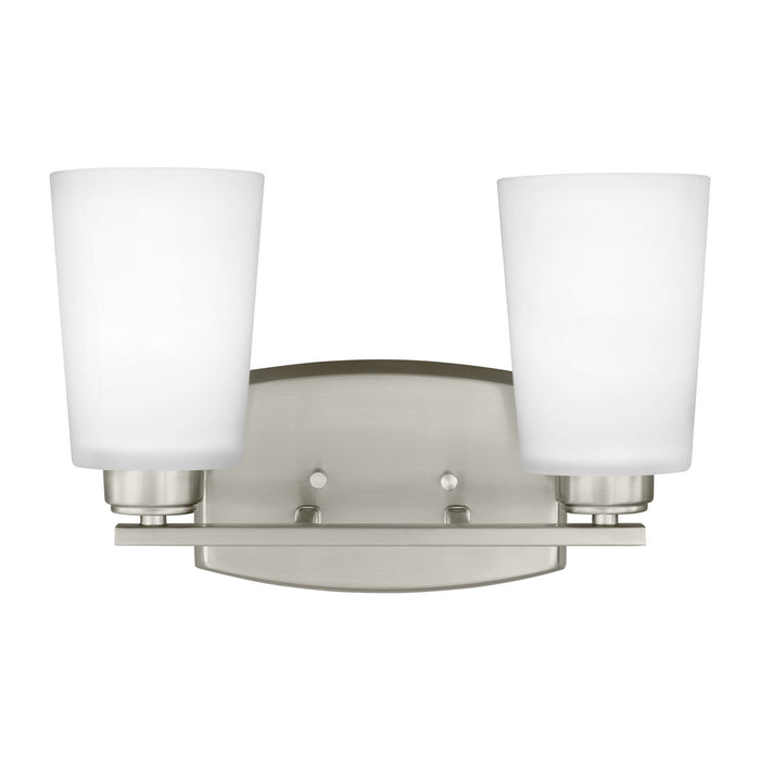 Myhouse Lighting Generation Lighting - 4428902-962 - Two Light Wall / Bath - Franport - Brushed Nickel