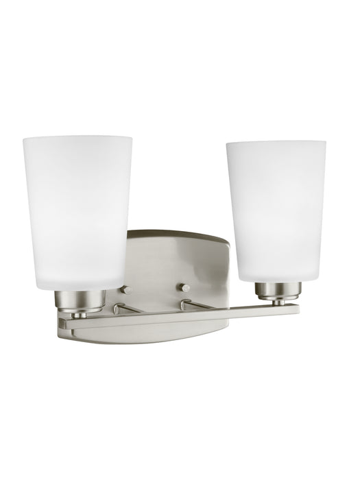 Myhouse Lighting Generation Lighting - 4428902-962 - Two Light Wall / Bath - Franport - Brushed Nickel