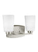 Myhouse Lighting Generation Lighting - 4428902-962 - Two Light Wall / Bath - Franport - Brushed Nickel