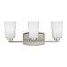 Myhouse Lighting Generation Lighting - 4428903-962 - Three Light Wall / Bath - Franport - Brushed Nickel