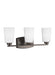 Myhouse Lighting Generation Lighting - 4428903EN3-710 - Three Light Wall / Bath - Franport - Bronze