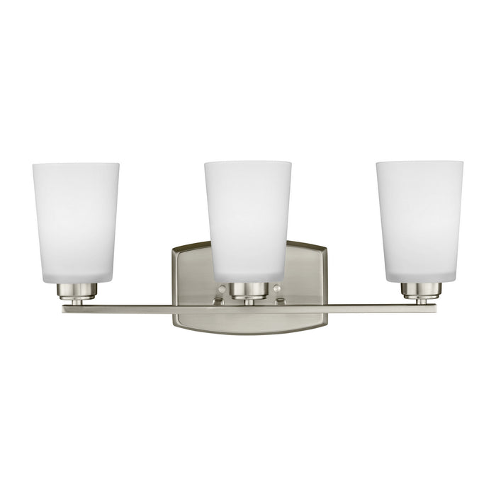 Myhouse Lighting Generation Lighting - 4428903EN3-962 - Three Light Wall / Bath - Franport - Brushed Nickel