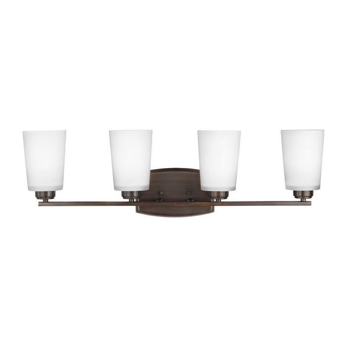 Myhouse Lighting Generation Lighting - 4428904-710 - Four Light Wall / Bath - Franport - Bronze