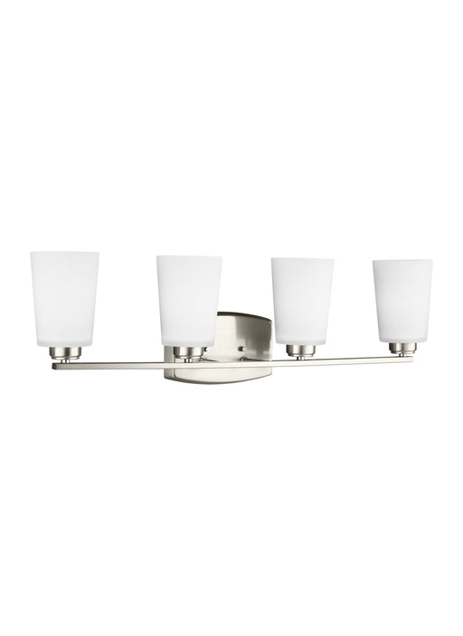 Myhouse Lighting Generation Lighting - 4428904-962 - Four Light Wall / Bath - Franport - Brushed Nickel