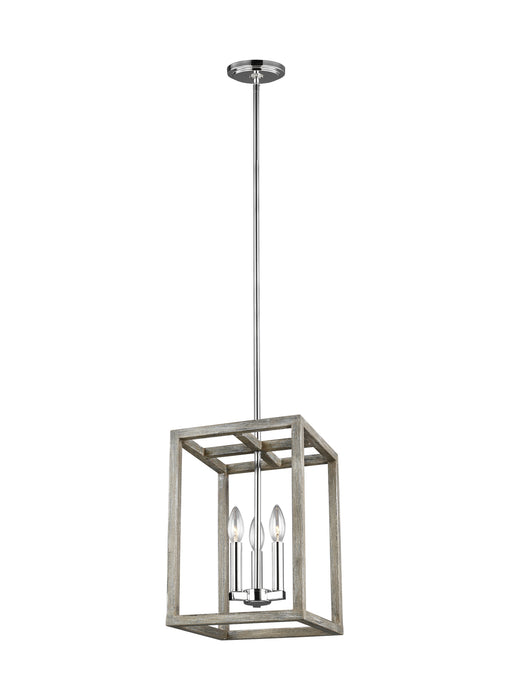 Myhouse Lighting Generation Lighting - 5134503-872 - Three Light Hall / Foyer Pendant - Moffet Street - Washed Pine