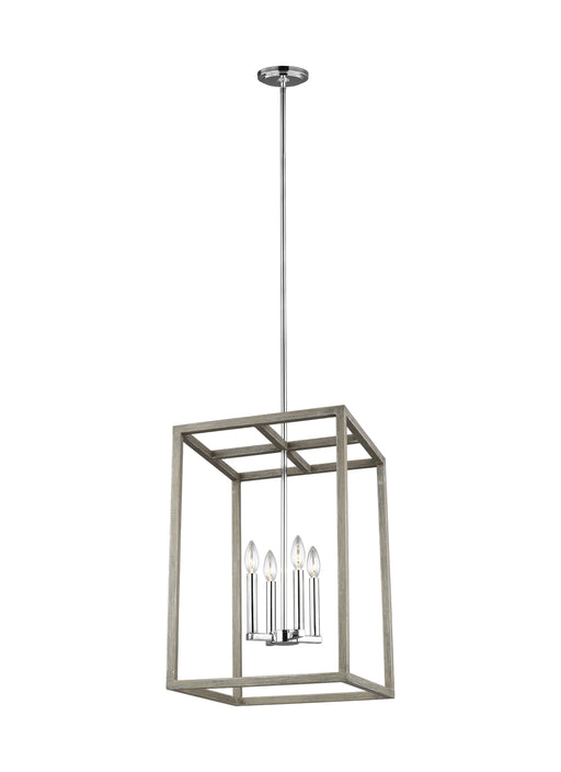 Myhouse Lighting Generation Lighting - 5134504-872 - Four Light Hall / Foyer Pendant - Moffet Street - Washed Pine