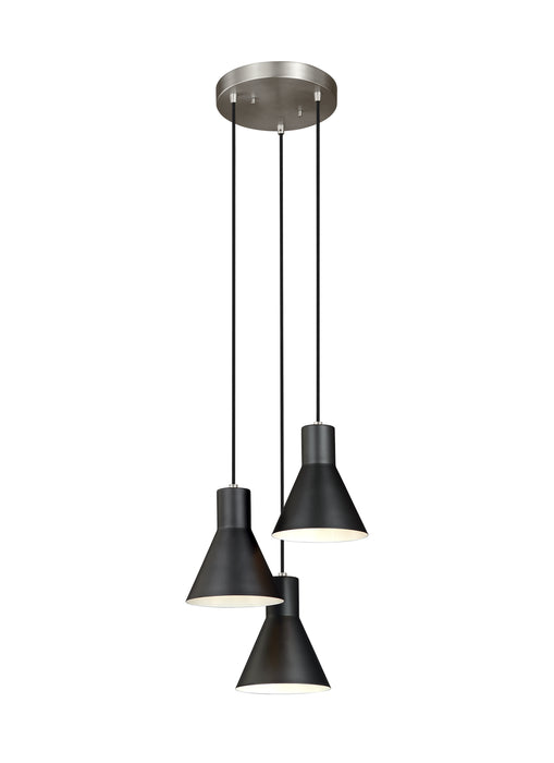 Myhouse Lighting Generation Lighting - 5141303EN3-962 - Three Light Cluster Pendant - Towner - Brushed Nickel