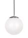 Myhouse Lighting Visual Comfort Studio - 602093S-04 - LED Pendant - Leo - Hanging Globe - Satin Aluminum