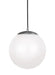 Myhouse Lighting Visual Comfort Studio - 602293S-04 - LED Pendant - Leo - Hanging Globe - Satin Aluminum