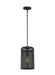 Myhouse Lighting Visual Comfort Studio - 6128501-12 - One Light Mini-Pendant - Gereon - Black