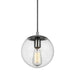 Myhouse Lighting Visual Comfort Studio - 6501801-04 - One Light Pendant - Leo - Hanging Globe - Satin Aluminum