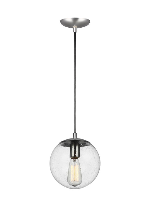 Myhouse Lighting Visual Comfort Studio - 6501801-04 - One Light Pendant - Leo - Hanging Globe - Satin Aluminum