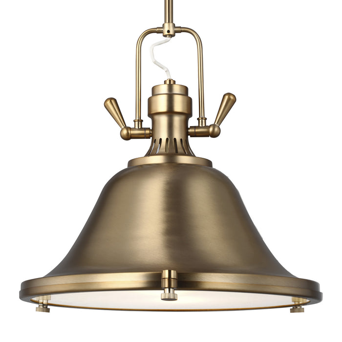 Myhouse Lighting Generation Lighting - 6514401EN3-848 - One Light Pendant - Stone Street - Satin Brass