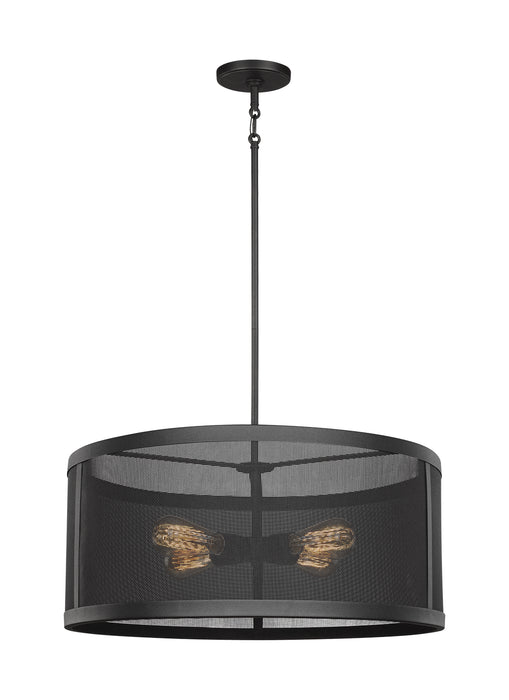 Myhouse Lighting Visual Comfort Studio - 6528504-12 - Four Light Pendant - Gereon - Black