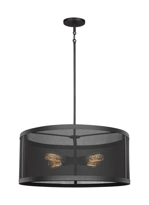 Myhouse Lighting Visual Comfort Studio - 6528504-12 - Four Light Pendant - Gereon - Black