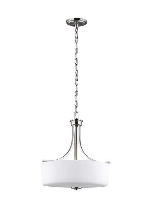 Myhouse Lighting Generation Lighting - 6528803EN3-962 - Three Light Pendant - Canfield - Brushed Nickel