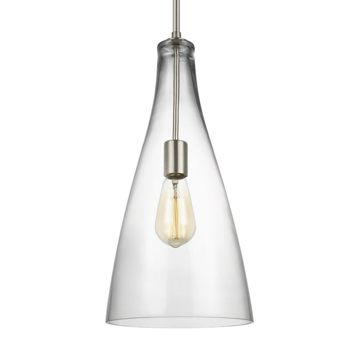 Myhouse Lighting Visual Comfort Studio - 6537001-962 - One Light Pendant - Arilda - Brushed Nickel