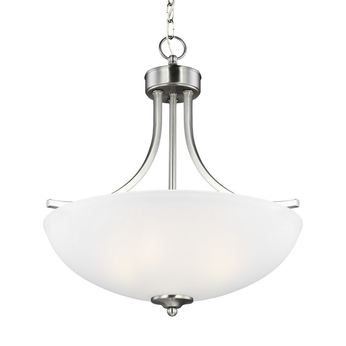 Myhouse Lighting Generation Lighting - 6616503-962 - Three Light Pendant - Geary - Brushed Nickel