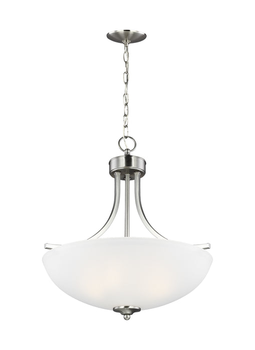 Myhouse Lighting Generation Lighting - 6616503-962 - Three Light Pendant - Geary - Brushed Nickel