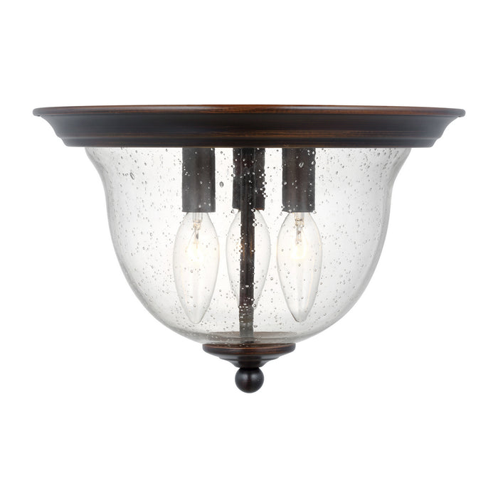 Myhouse Lighting Generation Lighting - 7514503-710 - Three Light Ceiling Flush Mount - Belton - Bronze