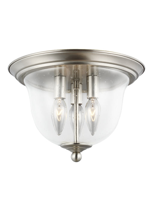 Myhouse Lighting Generation Lighting - 7514503-962 - Three Light Flush Mount - Belton - Brushed Nickel