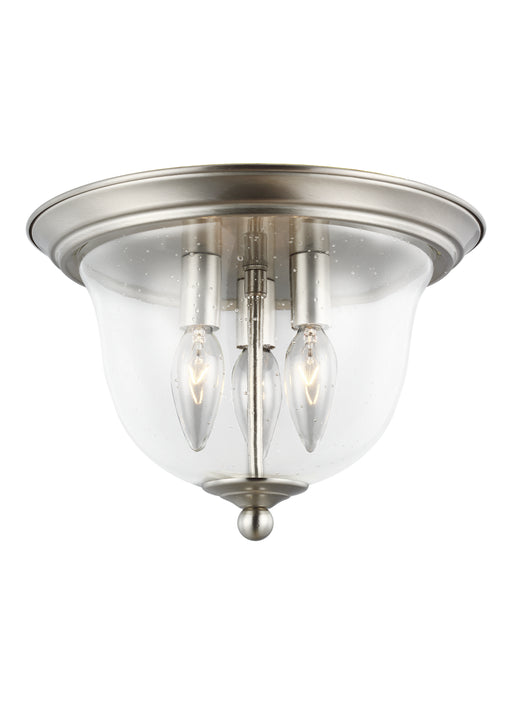 Myhouse Lighting Generation Lighting - 7514503-962 - Three Light Flush Mount - Belton - Brushed Nickel