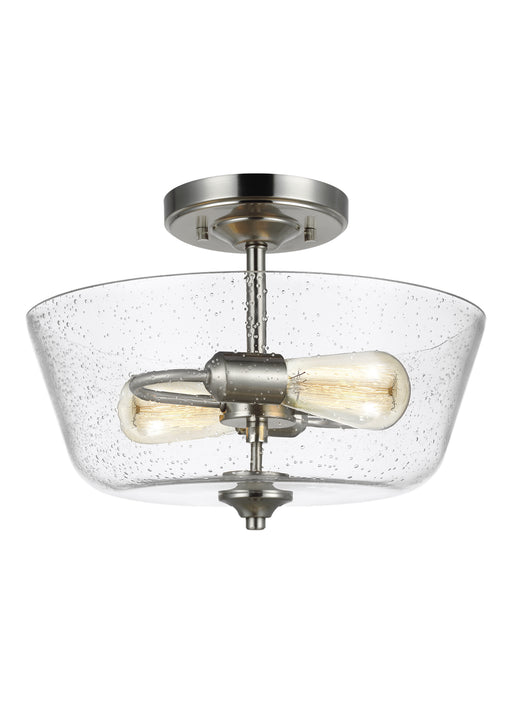 Myhouse Lighting Generation Lighting - 7714502-962 - Two Light Semi-Flush Mount - Belton - Brushed Nickel