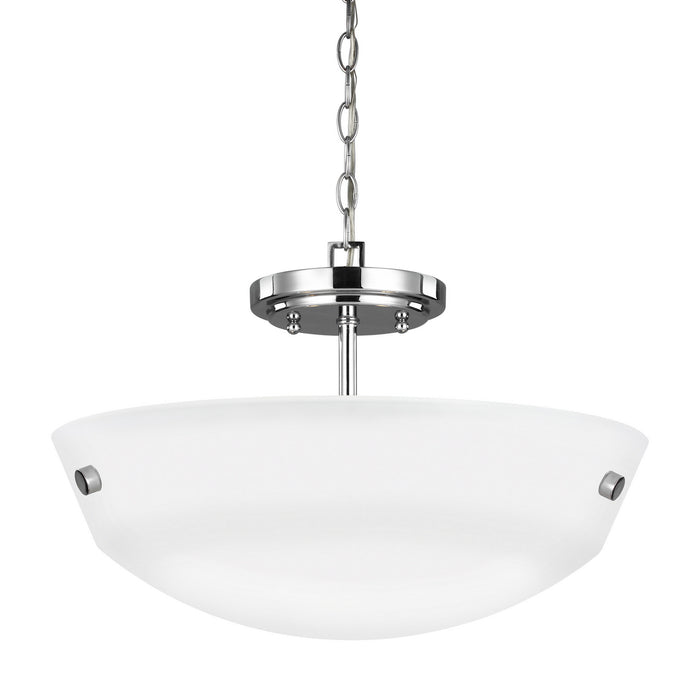 Myhouse Lighting Generation Lighting - 7715202EN3-05 - Two Light Semi-Flush Convertible Pendant - Kerrville - Chrome