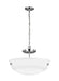 Myhouse Lighting Generation Lighting - 7715202EN3-05 - Two Light Semi-Flush Convertible Pendant - Kerrville - Chrome