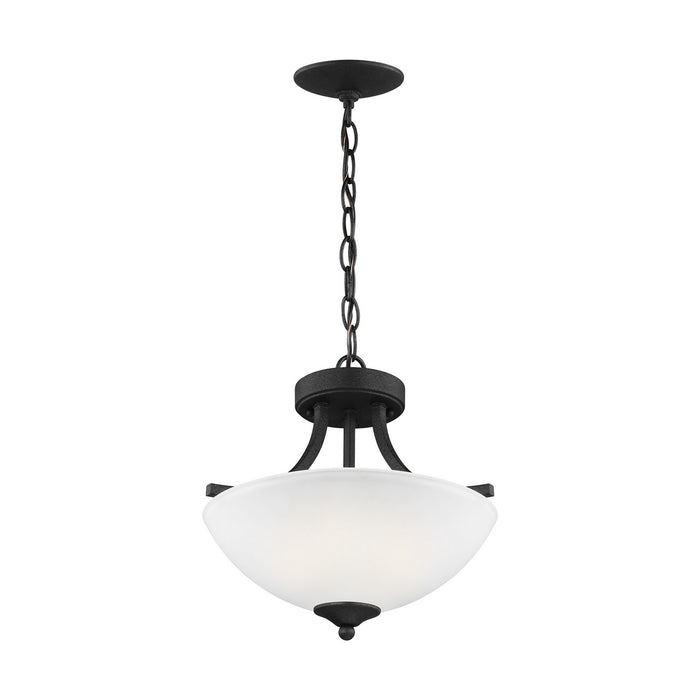 Myhouse Lighting Generation Lighting - 7716502-112 - Two Light Semi-Flush Convertible Pendant - Geary - Midnight Black