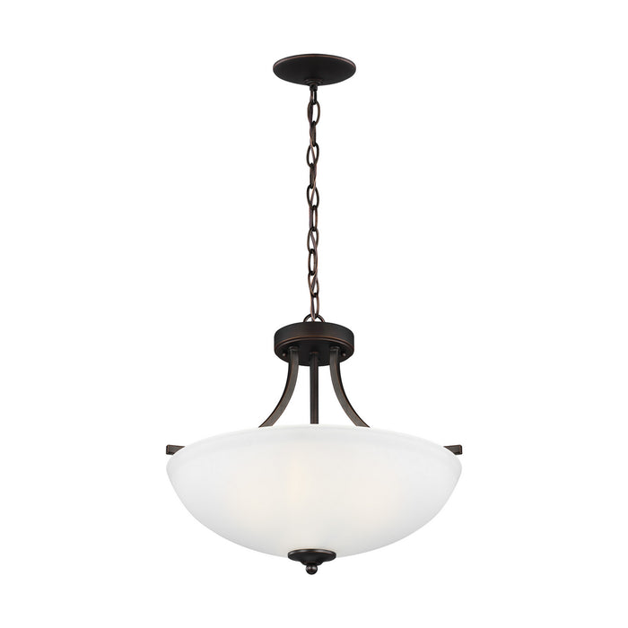 Myhouse Lighting Generation Lighting - 7716503-710 - Three Light Semi-Flush Convertible Pendant - Geary - Bronze