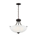 Myhouse Lighting Generation Lighting - 7716503-710 - Three Light Semi-Flush Convertible Pendant - Geary - Bronze