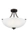 Myhouse Lighting Generation Lighting - 7716503-710 - Three Light Semi-Flush Convertible Pendant - Geary - Bronze