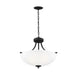 Myhouse Lighting Generation Lighting - 7716503-112 - Three Light Semi-Flush Convertible Pendant - Geary - Midnight Black