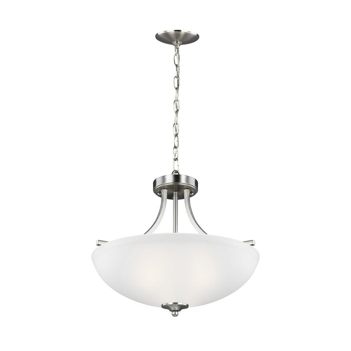 Myhouse Lighting Generation Lighting - 7716503-962 - Three Light Semi-Flush Convertible Pendant - Geary - Brushed Nickel