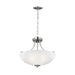 Myhouse Lighting Generation Lighting - 7716503-962 - Three Light Semi-Flush Convertible Pendant - Geary - Brushed Nickel