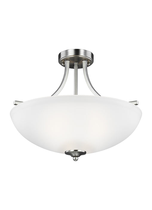 Myhouse Lighting Generation Lighting - 7716503-962 - Three Light Semi-Flush Convertible Pendant - Geary - Brushed Nickel