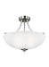 Myhouse Lighting Generation Lighting - 7716503-962 - Three Light Semi-Flush Convertible Pendant - Geary - Brushed Nickel