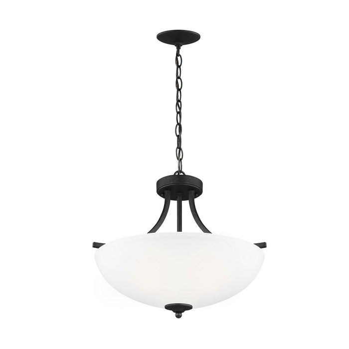 Myhouse Lighting Generation Lighting - 7716503EN3-112 - Three Light Semi-Flush Convertible Pendant - Geary - Midnight Black