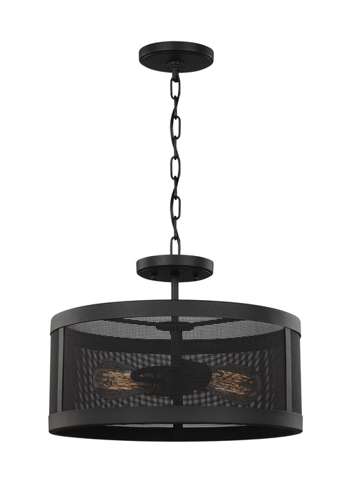 Myhouse Lighting Visual Comfort Studio - 7728502-12 - Two Light Semi-Flush Convertible Pendant - Gereon - Black