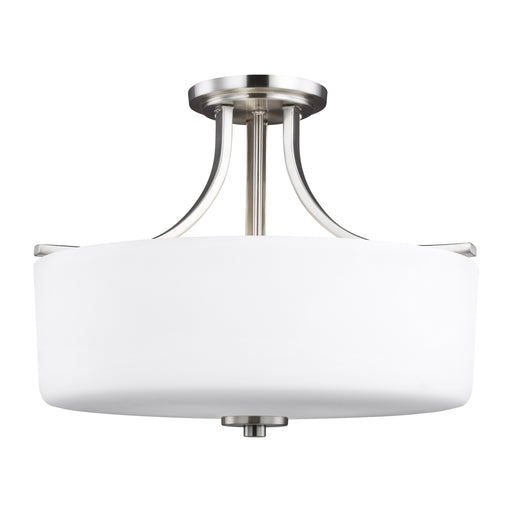 Myhouse Lighting Generation Lighting - 7728803-962 - Three Light Semi-Flush Mount - Canfield - Brushed Nickel